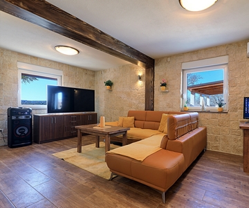 Living room Stone house Villa Pridraga